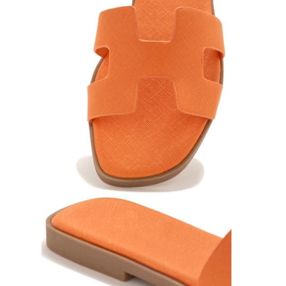 Orange H Band Slip On Sandal - Picture 5 of 13